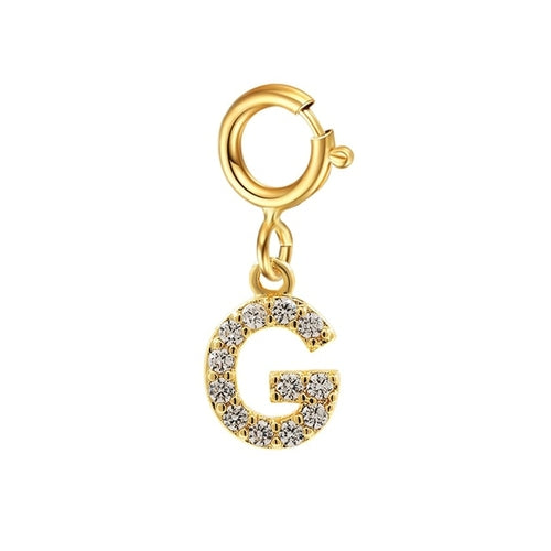 Personalized Bracelet Diy Name Initial Letter Pendant Gold Color