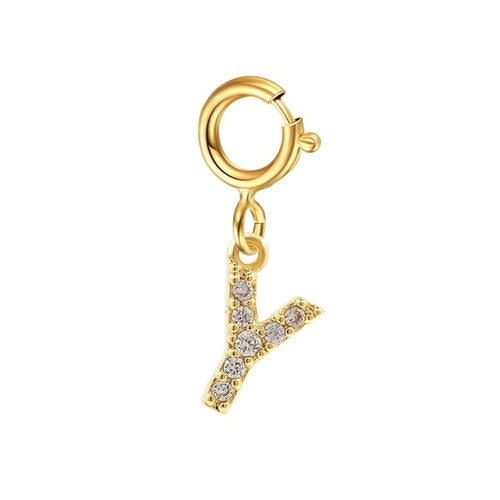 Personalized Bracelet Diy Name Initial Letter Pendant Gold Color