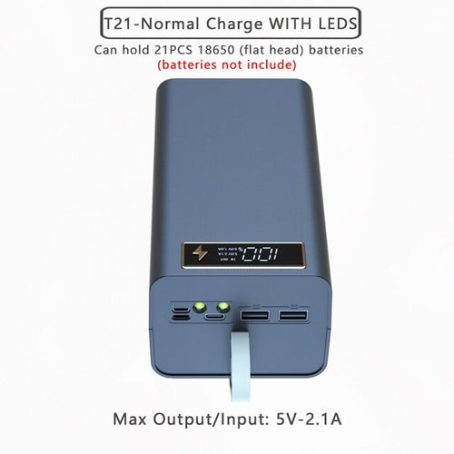 Power Bank Shell 18650 Batteries charging case 15W PD3.0 QC4.0