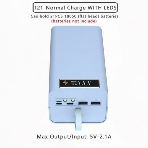 Power Bank Shell 18650 Batteries charging case 15W PD3.0 QC4.0