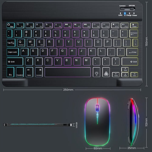 Rechargeable Wireless Bluetooth Keyboard And Mouse Combo For Ipad 9 /