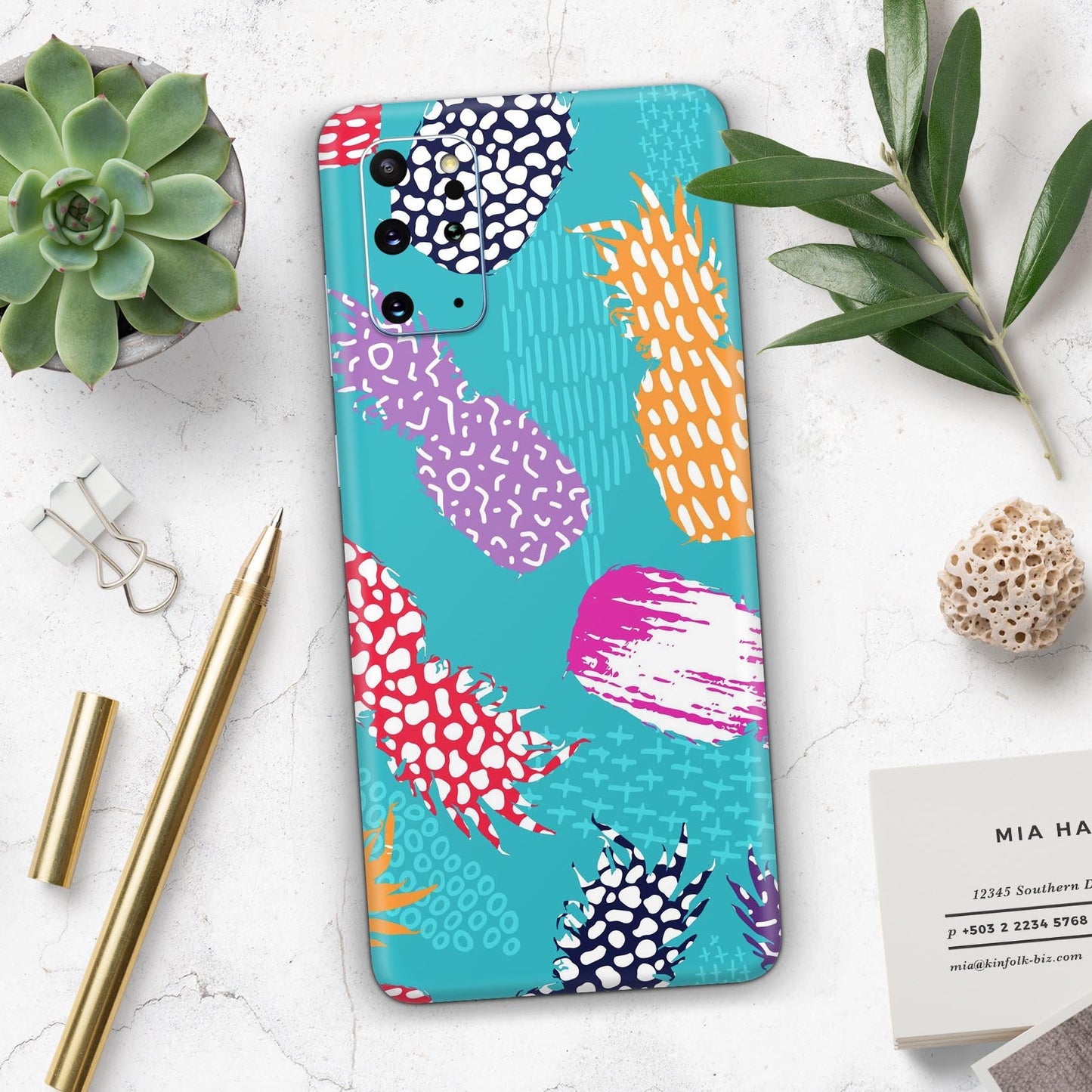 Retro Summer Pineapple v1 - Skin-Kit for the Samsung Galaxy S-Series