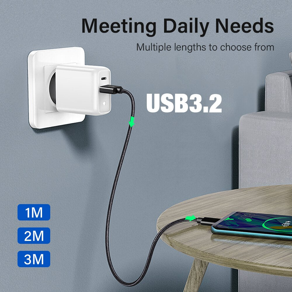 USB3.2 10Gbps Type C Cable USB A to Type C 3.2 Data Transfer USB C SSD