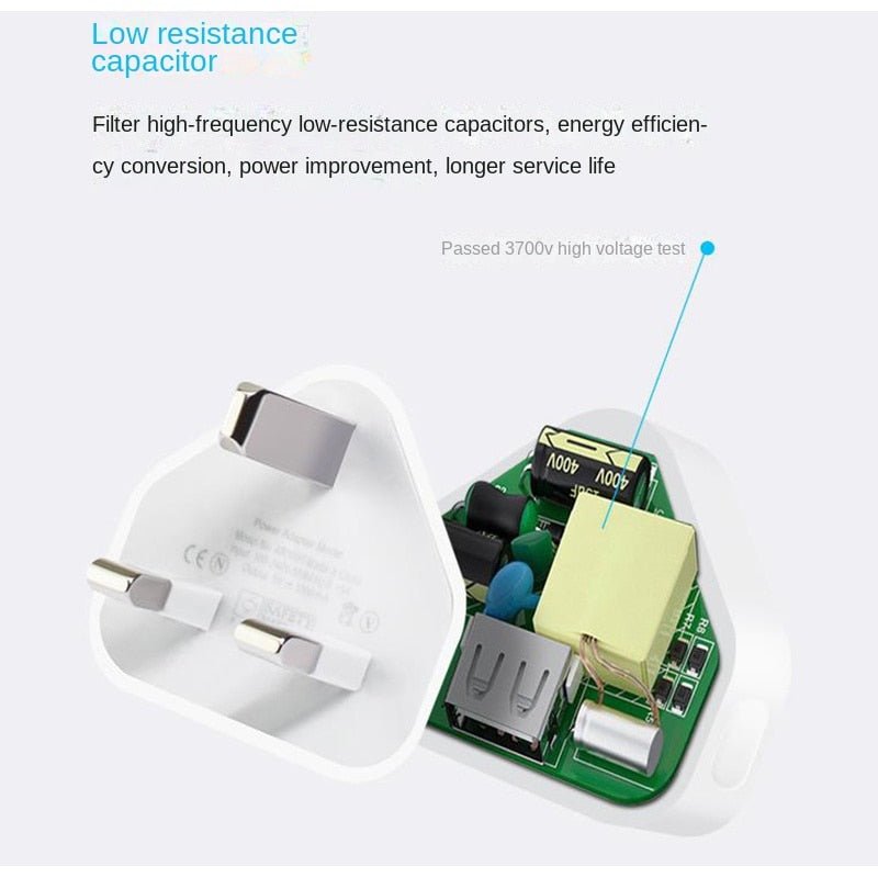 Universal Usb Charger 5v 1a Uk Plug 3 Pin Wall Charger Adapter Smart