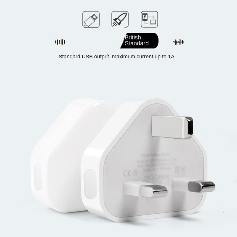 Universal Usb Charger 5v 1a Uk Plug 3 Pin Wall Charger Adapter Smart