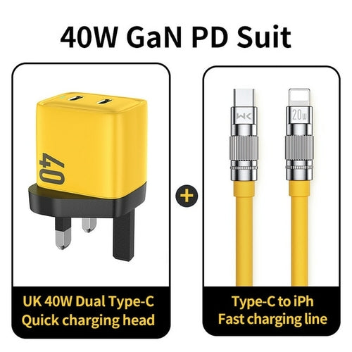 Wekome 40w Gan Phone Usb C Chargers Quick Charge Qc4.0+ 4.0 3.0 Pd3.0