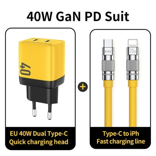Wekome 40w Gan Phone Usb C Chargers Quick Charge Qc4.0+ 4.0 3.0 Pd3.0