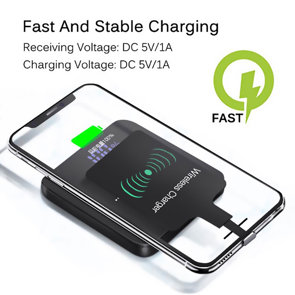 Wireless Charger Receiver Support Type C MicroUSB Fast Wireless