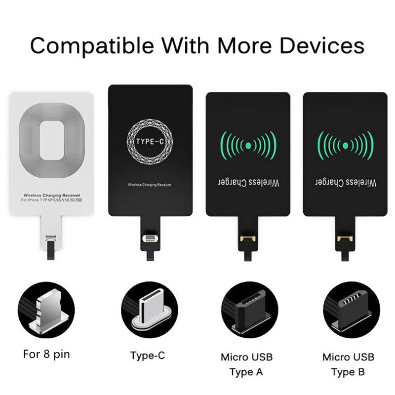 Wireless Charger Receiver Support Type C MicroUSB Fast Wireless