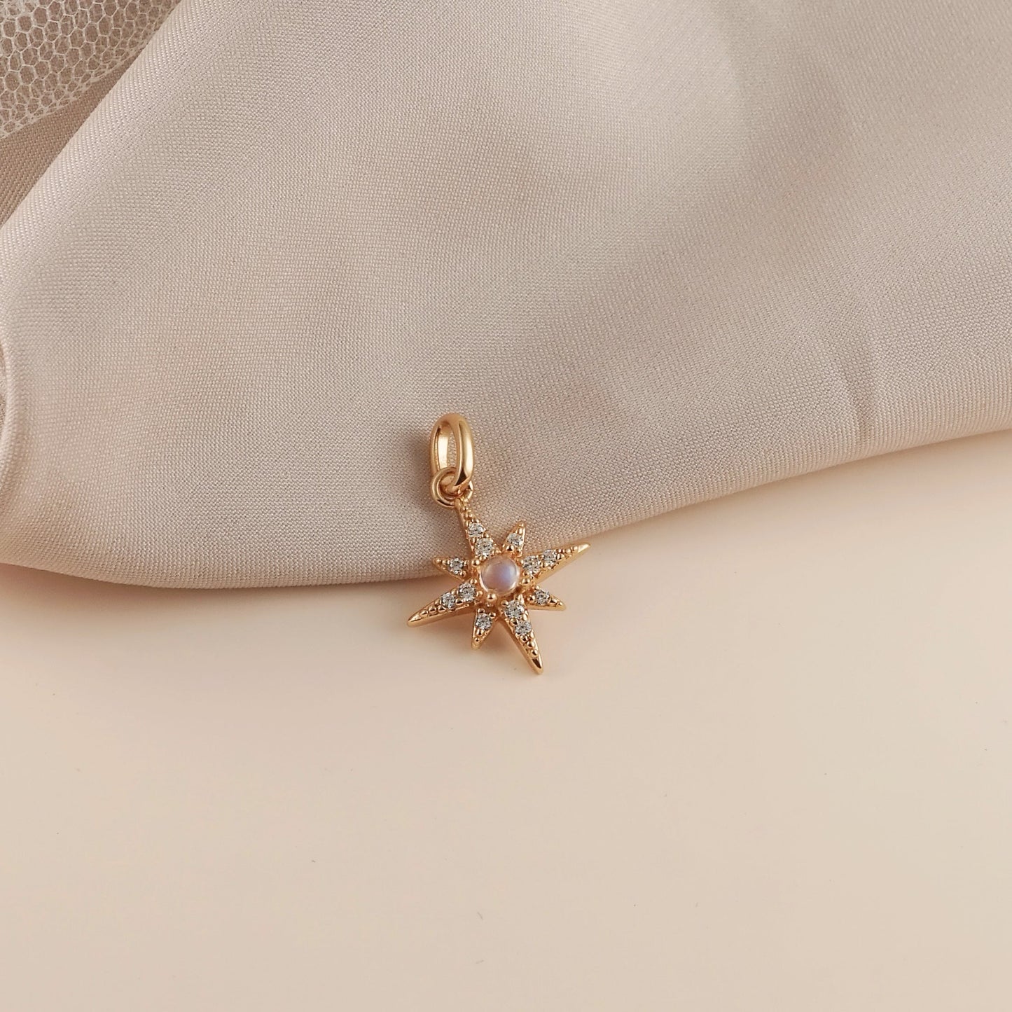 Gold North Star Charm