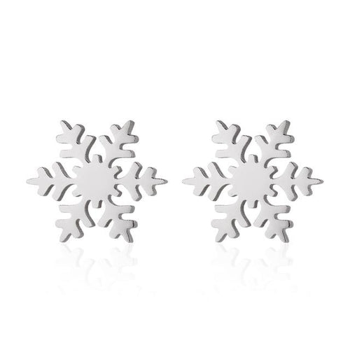 Fashion Snowflake Stud Earrings Christmas Earrings