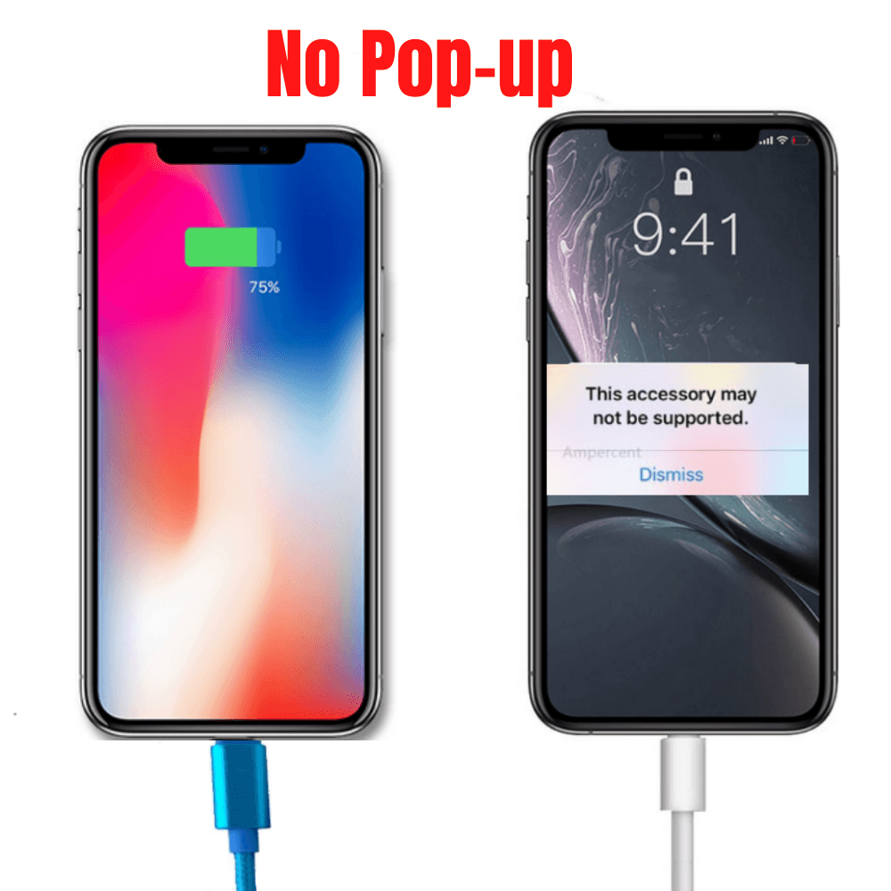 PBG 10FT XL Charger Compatible for Iphone Cable Nylon Woven Zebra