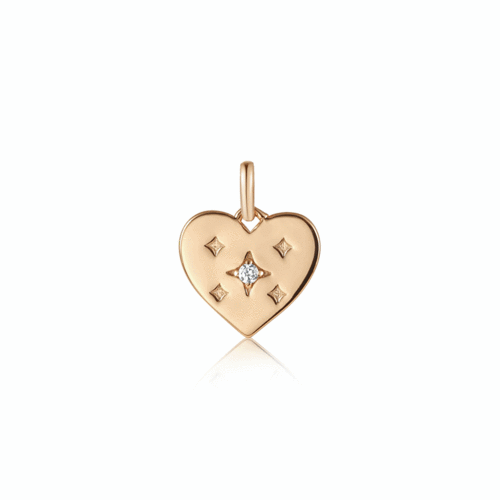 Gold Starry Heart Pendant