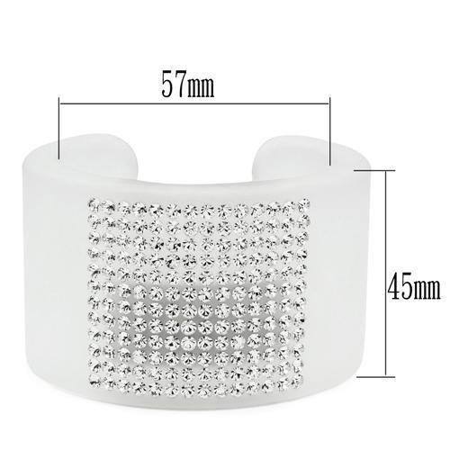 VL026 - Resin Bangle with Top Grade Crystal in Clear