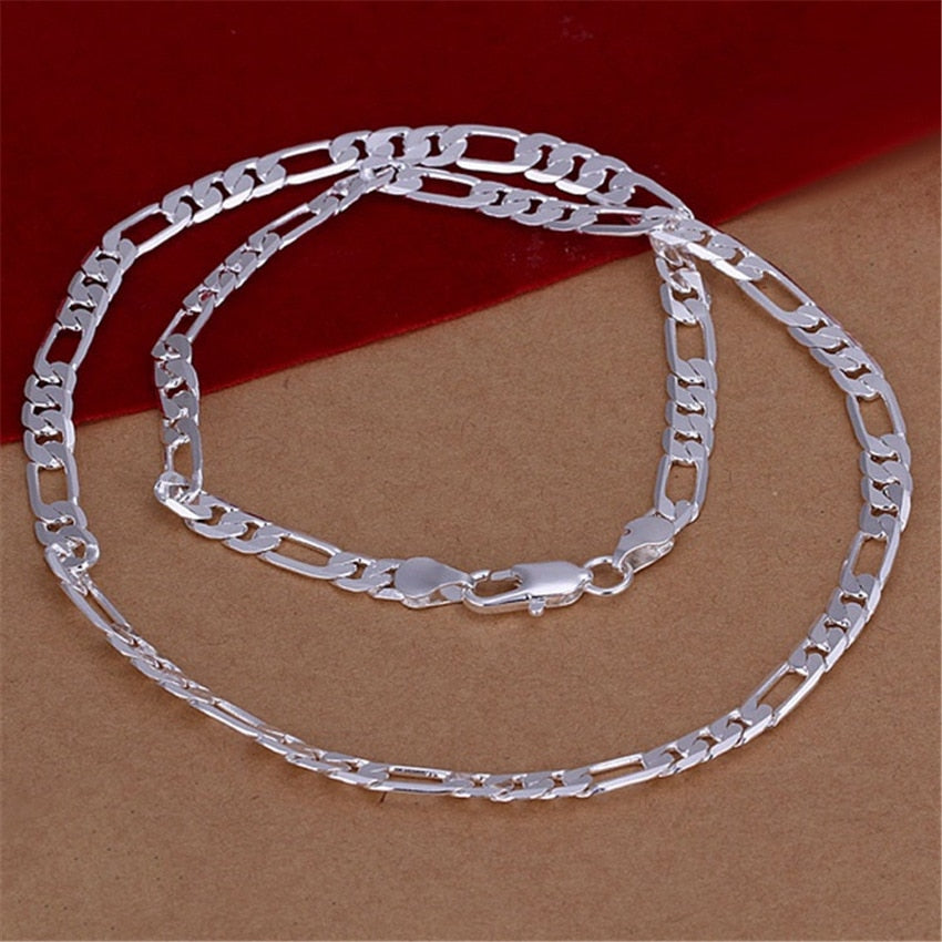 Wholesale High Quality Mens 6mm Flat Chain 925 Sterling Silver