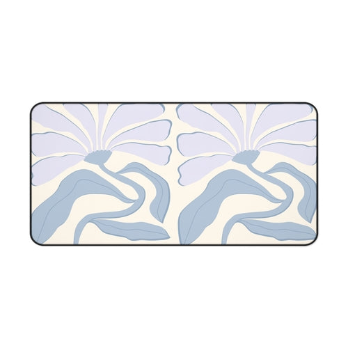 Purple Abstract Floral Desk Mat