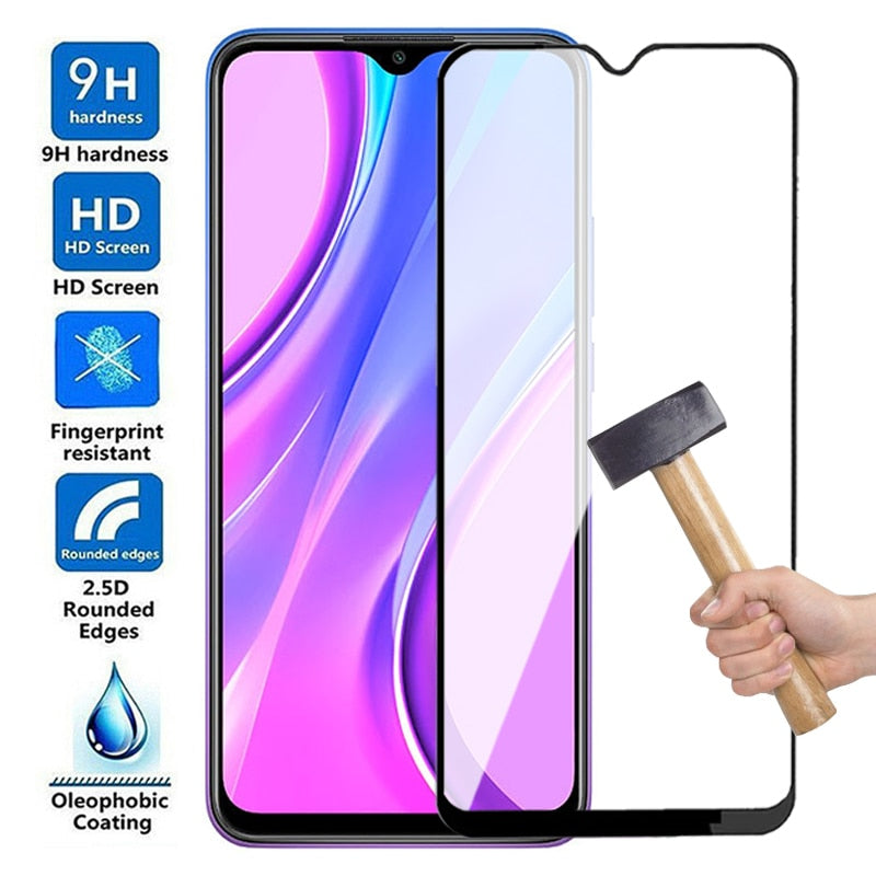 100D Full Protective Glass For Xiaomi Redmi 8 8A 9 9A 9C 10A 10C