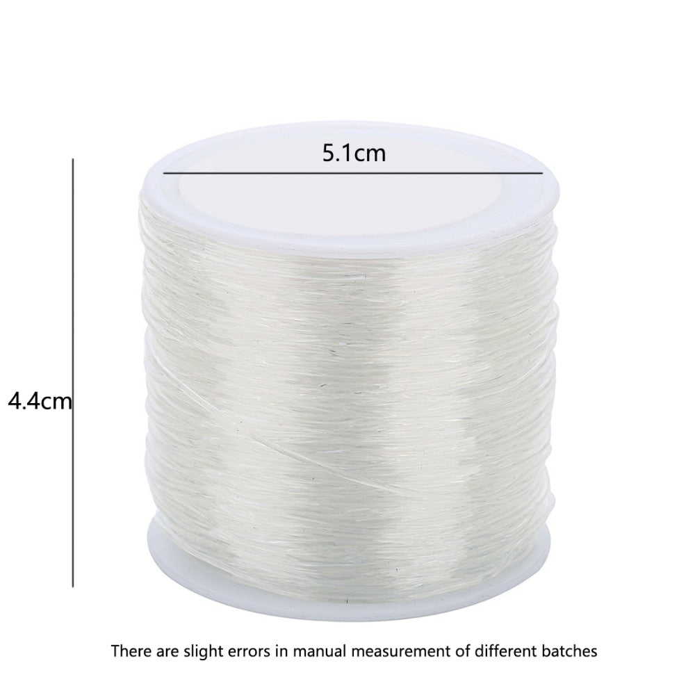 100M Plastic Crystal DIY Beading Stretch Cords Elastic Line Jewelry