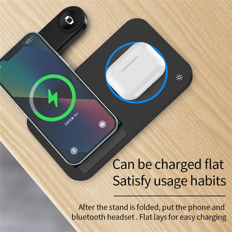 100W 4 in 1 Foldable Wireless Charging Station For iPhone 14 13Pro