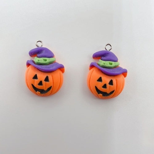 10pcs All Saints' Day Pumpkin Animal Cat Charms Pendant For Earring