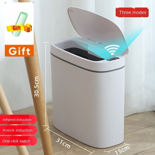 14l Smart Trash Can Usb Charging Automatic Waste Bin For Bathroom