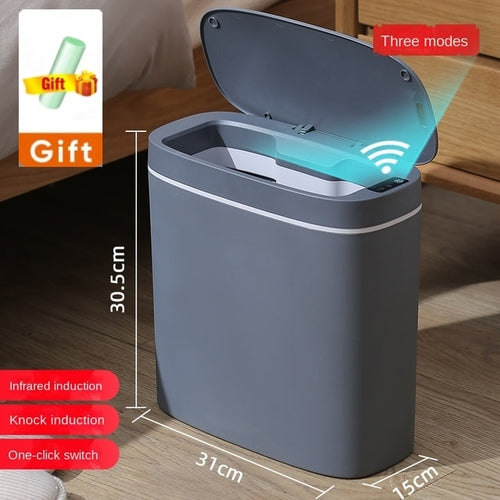 14l Smart Trash Can Usb Charging Automatic Waste Bin For Bathroom