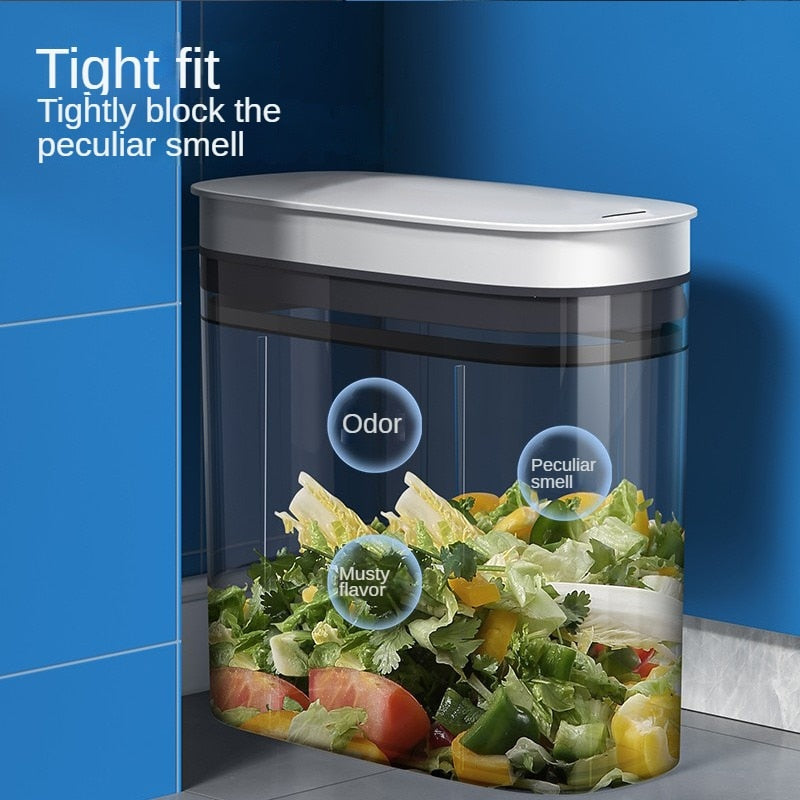 14l Smart Trash Can Usb Charging Automatic Waste Bin For Bathroom