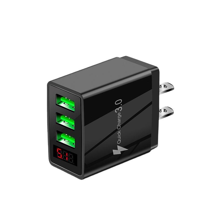 2 PACK PBG 3 Port Wall Charger with LED Voltage Display Charge 3