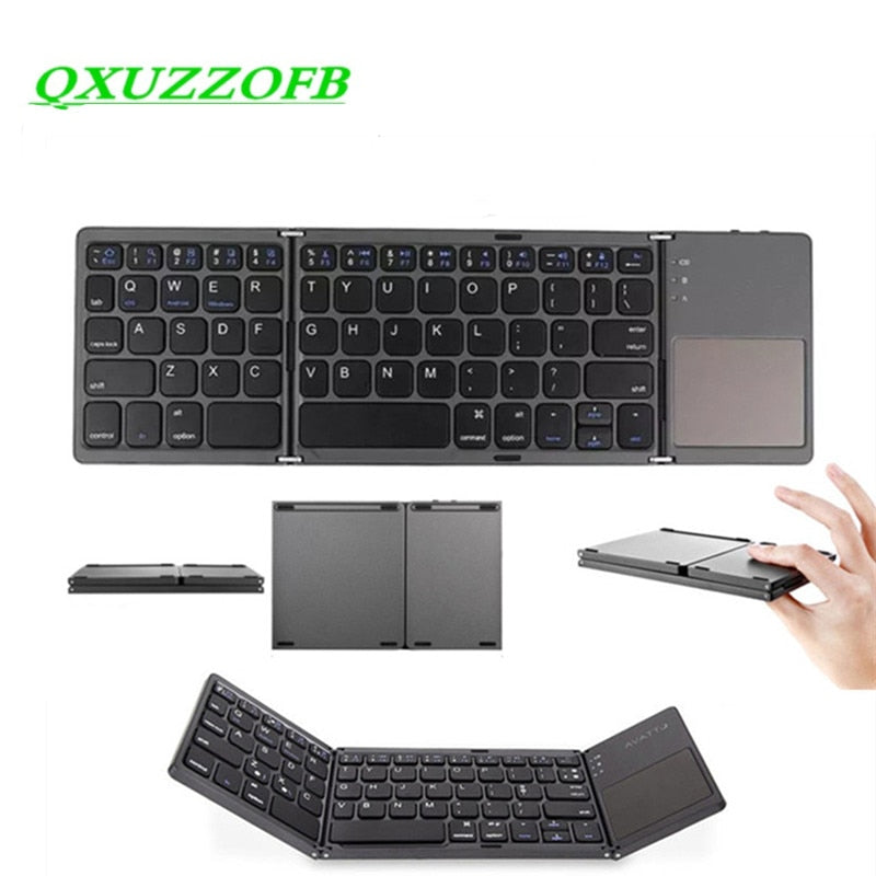 Folding Bluetooth Keyboard Touchpad | Folding Keyboard Mobile Phone -