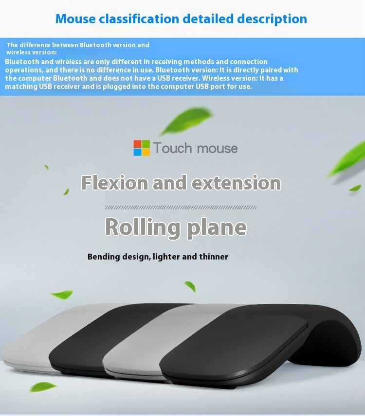 Bluetooth 4.0 Folding Touch Wireless Mouse