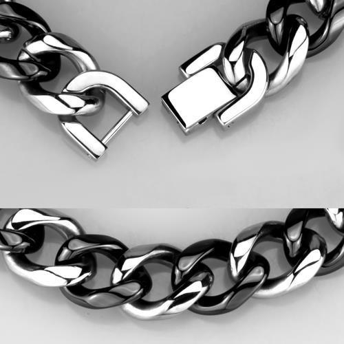 3W1000 - High polished (no plating) Stainless Steel Bracelet with Cera