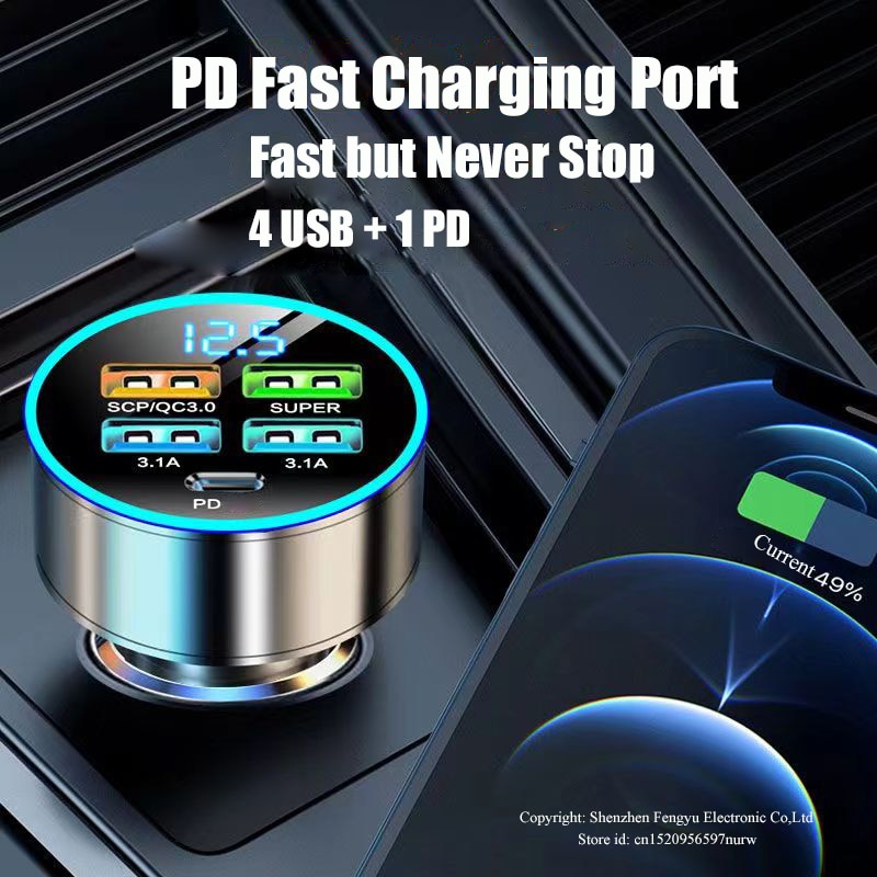Car Charger Iphone 14 | Car Charger Adapter 150w | Fast 4 Port Car