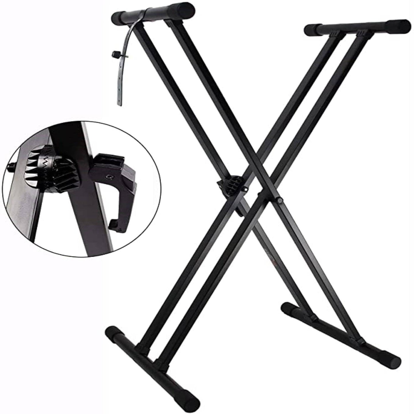 5 Core Keyboard Stand with Gear Double Braced X-Style, Adjustable, and