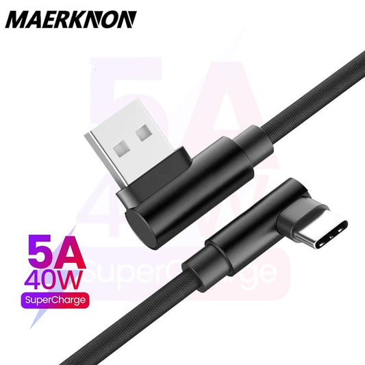 5A 40W USB Type C Cable Super Fast Cable Fast Charging For Samsung
