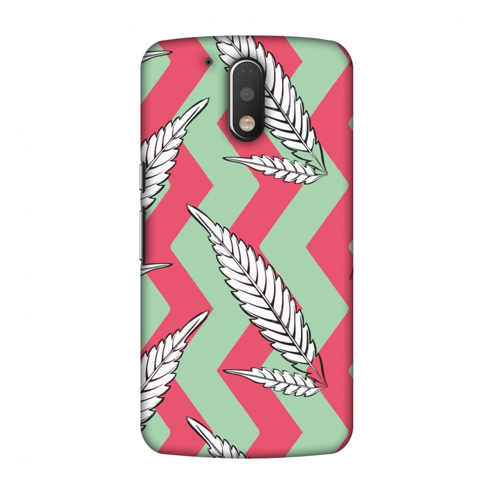 Along The Chevron - Pink And Pale Green Slim Hard Shell Case For