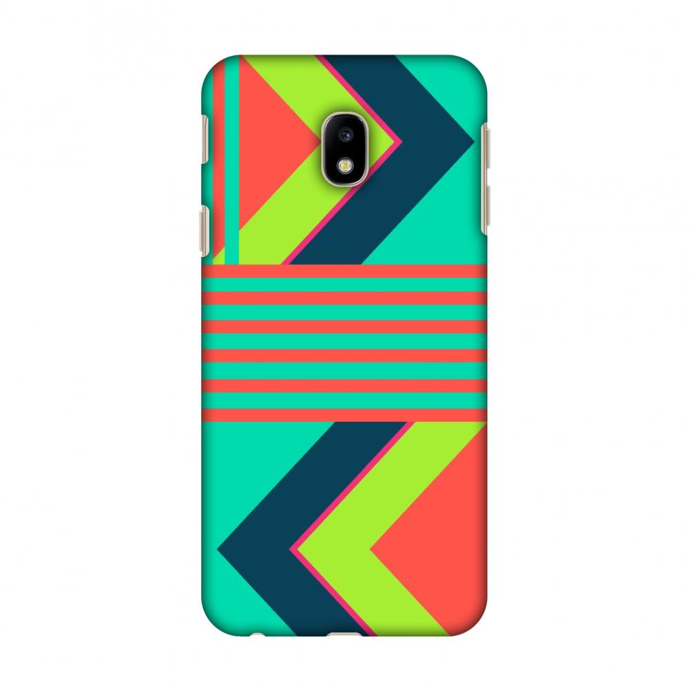 Aztec - Teal And Coral Slim Hard Shell Case For Samsung Galaxy J3 Pro