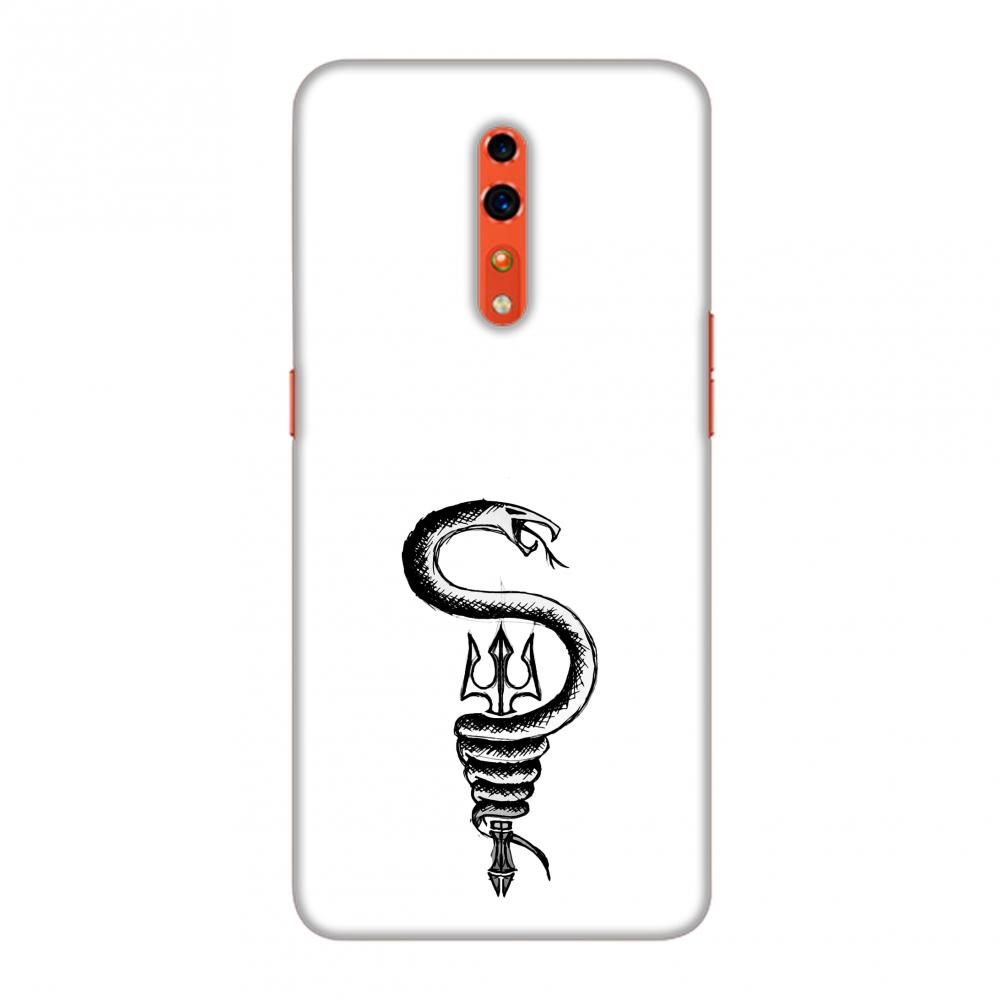 Shiva - Trishul - White Slim Hard Shell Case For Oppo Reno Z