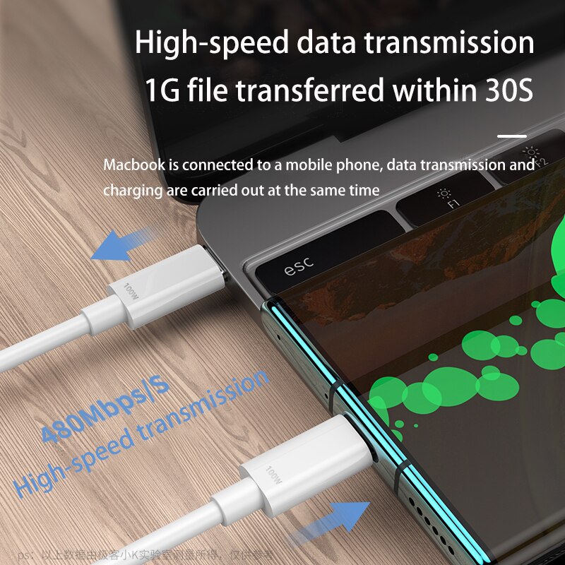7A 100W Type C Super Fast Cable Fast Charging For Huawei Mate 40 30