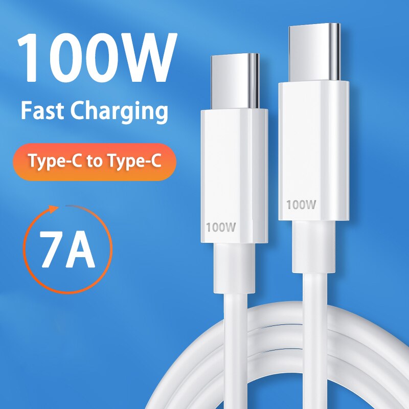 7A 100W Type C Super Fast Cable Fast Charging For Huawei Mate 40 30