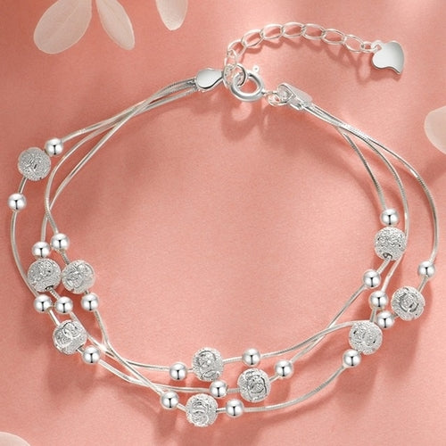 925 Sterling Silver Beautiful Stars Bracelets For Women Korean Fashion