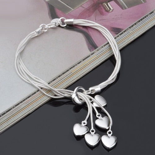 925 Sterling Silver Beautiful Stars Bracelets For Women Korean Fashion