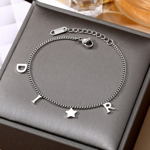 925 Sterling Silver Beautiful Stars Bracelets For Women Korean Fashion