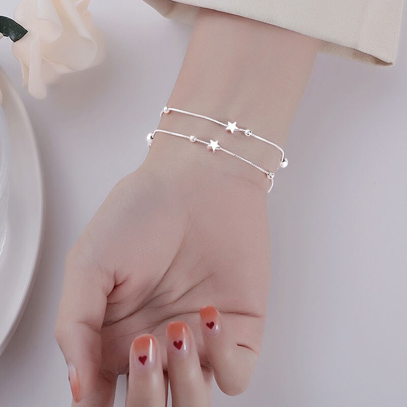 925 sterling silver Bracelet Woman Vintage Luxury Original Jewelry