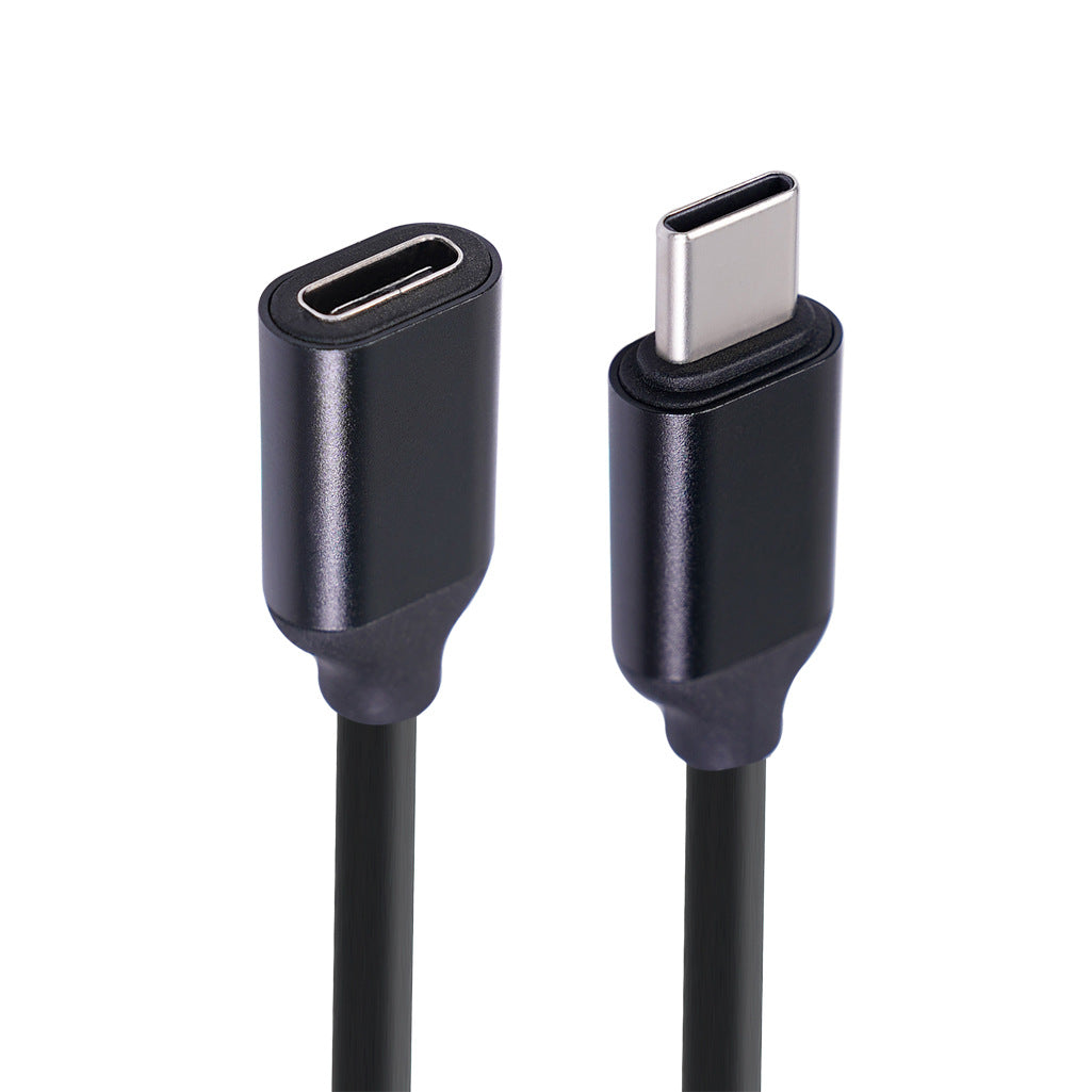 Male To Female Extension Cable Black Power Aluminum Alloy Shell