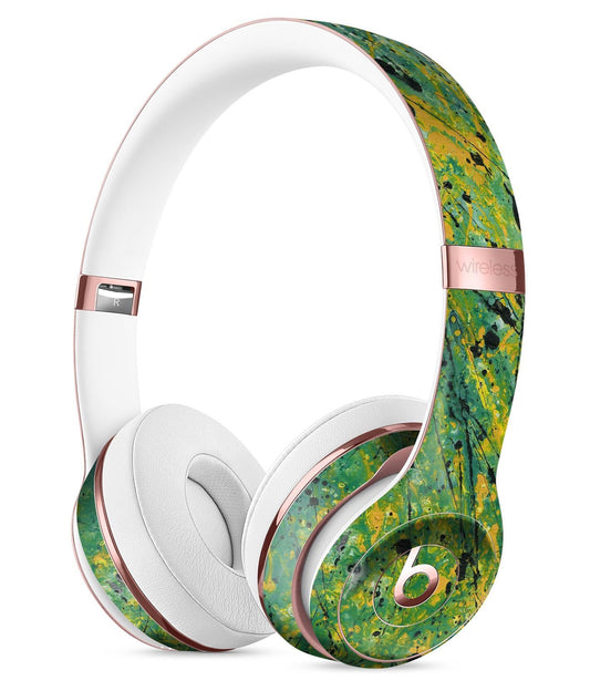 Abstract Wet Paint Green Lines Full-Body Skin Kit for the Beats by Dre