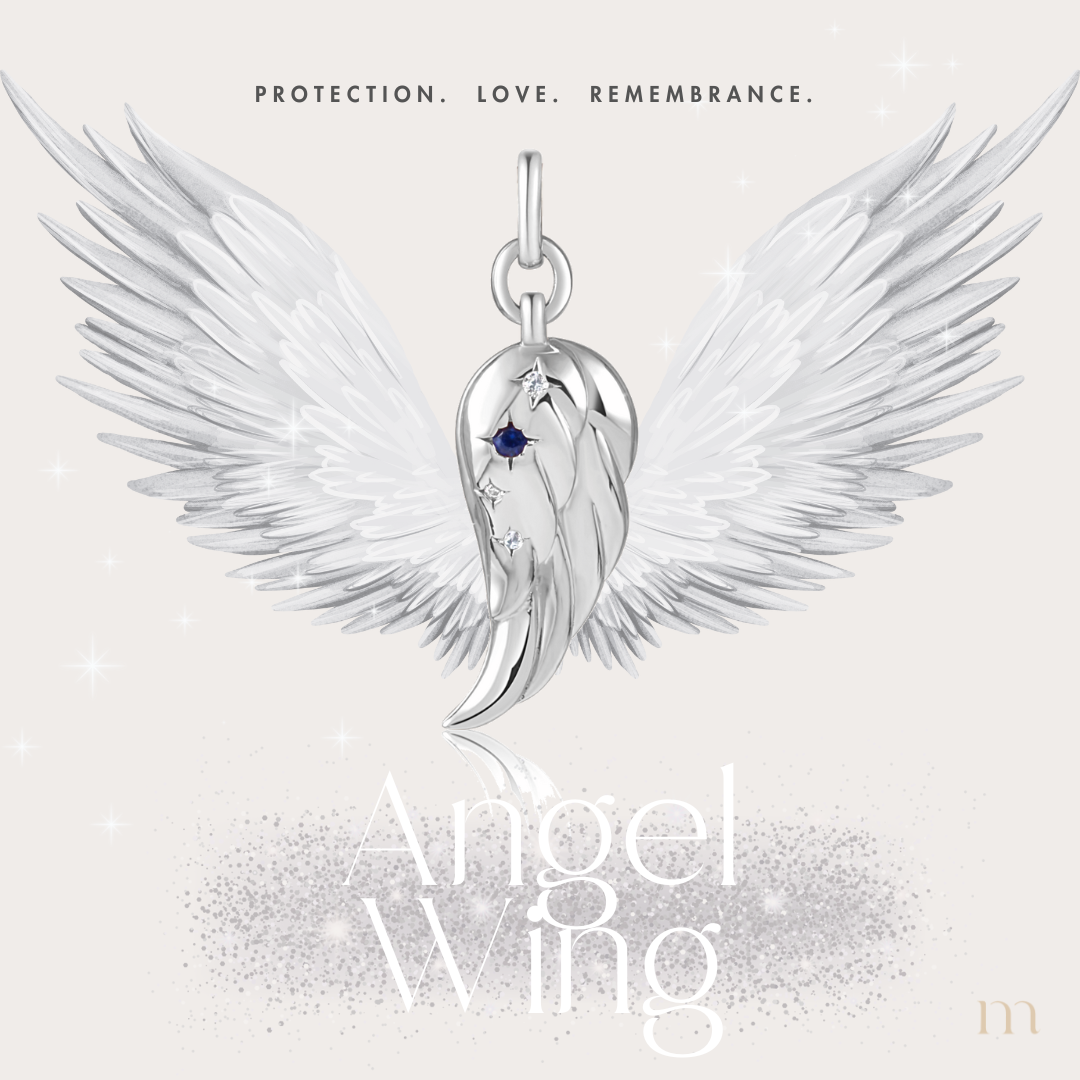 Silver Angel Wing Charm