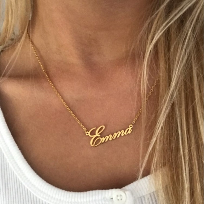 Atoztide Customized Fashion Stainless Steel Name Necklace Personalized