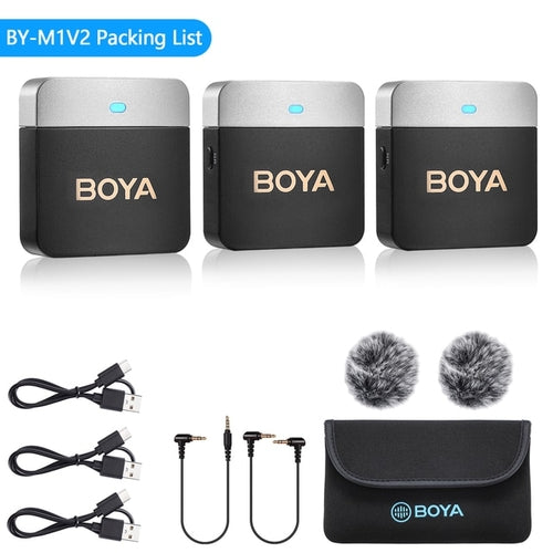 Boya BY-M1V Microphone Wireless | professional lavalier microphone|