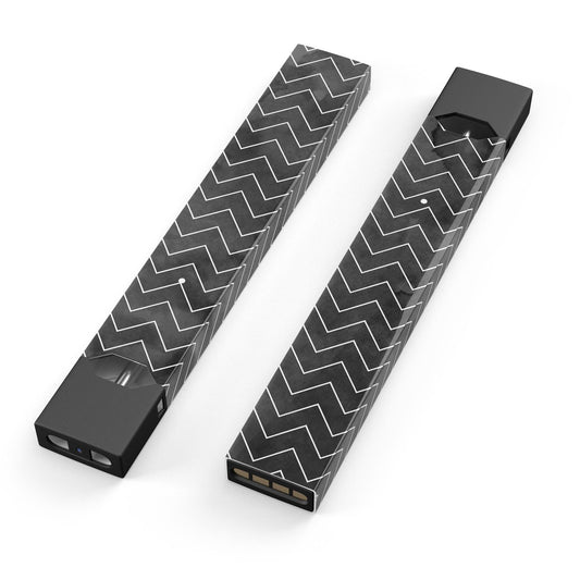 Black Watercolor with White Chevron - Premium Decal Protective
