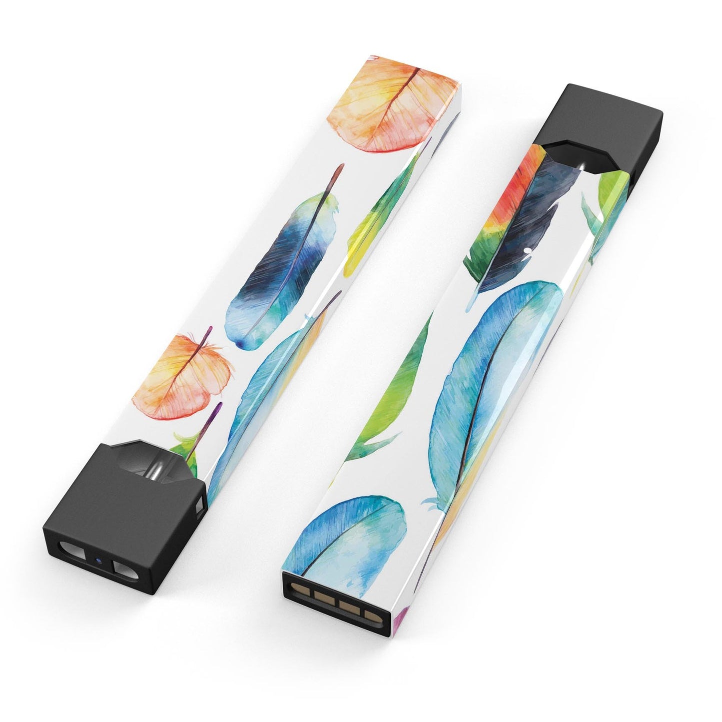 Bright Water Color Painted Feather - Premium Decal Protective